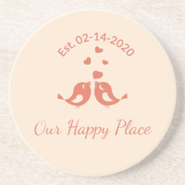 Boho-style "Our Happy Place" decoration Underlägg