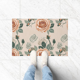 Boho Style Roses In Pastel Orange And Sage Green