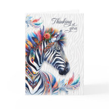 Boho Style Zebrafjädrar Tänker på Dig Tom