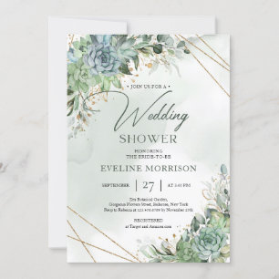 Boho succulals grönt eucalyptus möhippa inbjudningar