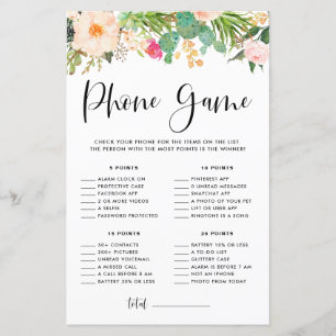 Boho Succulents Blommigt Baby Shower Mobilt spel