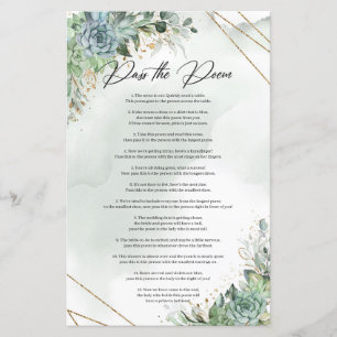 Boho succulents eucalyptus guld passerar Dikt