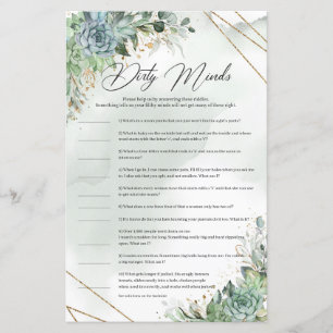Boho succulents eucalyptus guld ram Dirty Minds