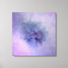 Boho Succulents on Lavender Textured Background Canvastryck