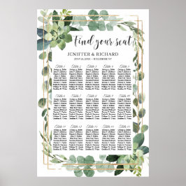 Boho succulous löv blommigt guld geometric poster