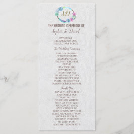 Boho Succulus Cactus Bröllopsprogram för andning Program