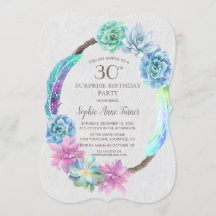 Boho Succulus Cactus Wandesen 30års födelsedag Par