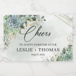 Boho succulus greenery eucalyptus guld ram