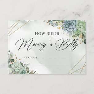 Boho succuly Greenery Hur stor är mamma Bürg? Tilläggskort