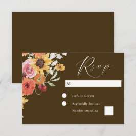 Boho Summer Floral Modern Wedding OSA Kort