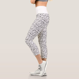 Boho Summer honey Bee Blommönster White Cute