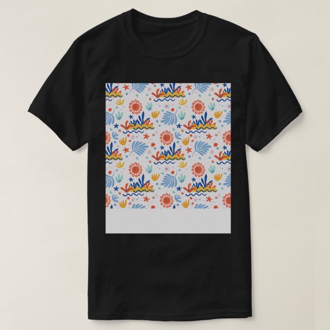 Boho Summer mönster TShirt T Shirt (Design framsida)