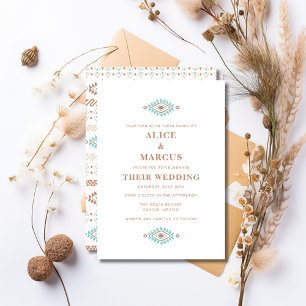 Boho Summer Southwest Wedding bjudande Inbjudningar