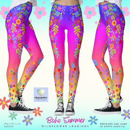 Boho Summer WildblomLeggings Leggings