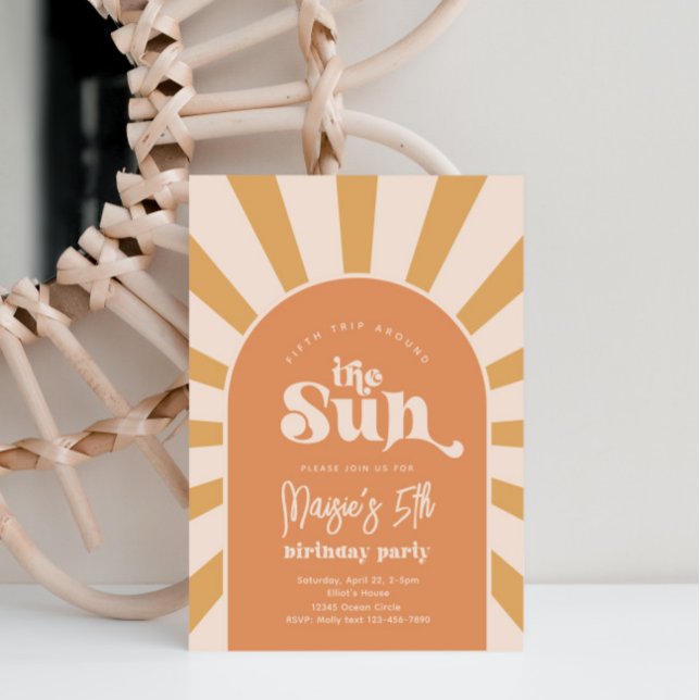 Boho Sun Birthday Invitation | Girl Sun Invitation Inbjudningar (Skapare uppladdad)
