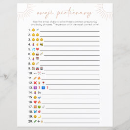 Boho Sun Emoji Baby Shower Lek