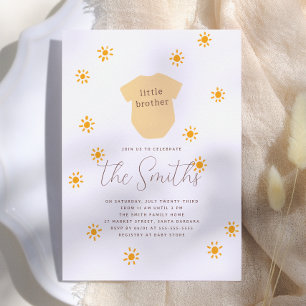 Boho Sun Lillebror Sunshine Barnkalas Inbjudningar