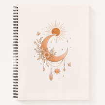 Boho Sun & Moon Deluxe Anteckningsbok