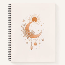 Boho Sun & Moon Deluxe Anteckningsbok