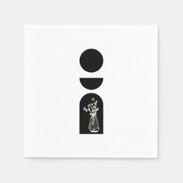 Boho Sun Moon Flower Pot boho bohemian Pappersservett