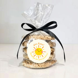 Boho Sun Thank You for Your Purchase Minimalist Runt Klistermärke