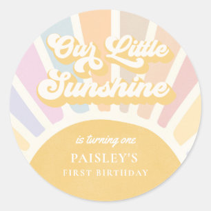 Boho Sunshine 1:a Resa runt om i Sol Klistermärke