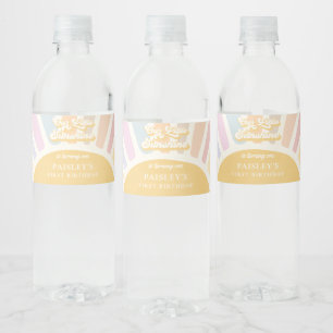 Boho Sunshine 1:a Resa runt om i Sol Vattenflaskor Etikett