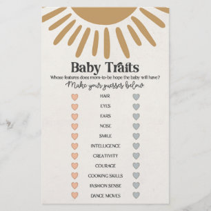 Boho sunshine baby har duschspel
