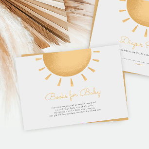 Boho Sunshine Baby Shower Bokar-höljeskort Tilläggskort