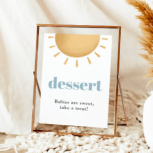 Boho Sunshine Baby Shower Dessert-tecken Poster