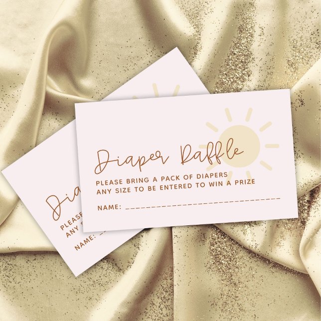 Boho Sunshine Baby Shower Diaper Raffle Tilläggskort (Skapare uppladdad)
