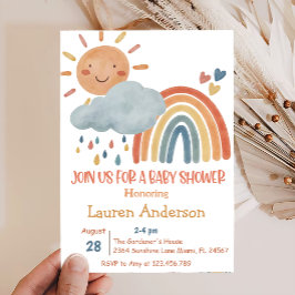 Boho Sunshine Baby Shower-inbjudan Inbjudningar