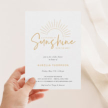 Boho Sunshine Baby Shower-inbjudan