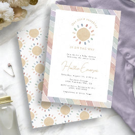 Boho Sunshine Baby Shower Inbjudningar
