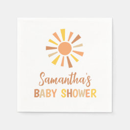 Boho Sunshine Baby Shower Pappersservett
