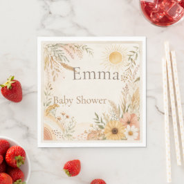 Boho Sunshine Baby Shower Pappersservetter till lu