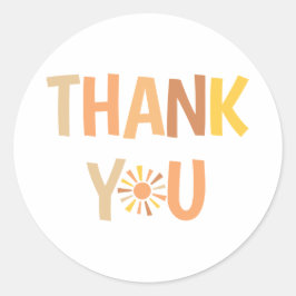 Boho Sunshine Baby Shower Runt Klistermärke