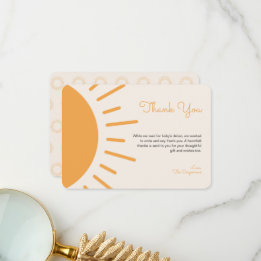 Boho Sunshine Baby Shower Tack Kort