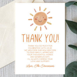 Boho Sunshine Baby Shower Tack Kort