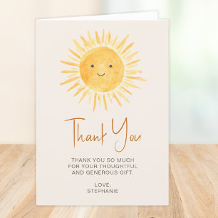 Boho Sunshine Baby Shower Tack Kort