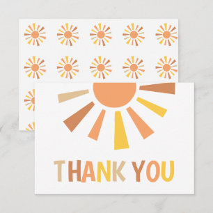 Boho Sunshine Baby Shower Tack Kort
