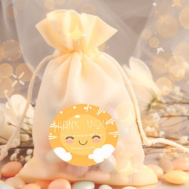 Boho sunshine babydusch runt klistermärke