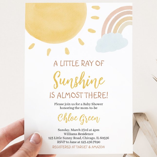 Boho Sunshine Barnrumsfirande Inbjudningar (Skapare uppladdad)