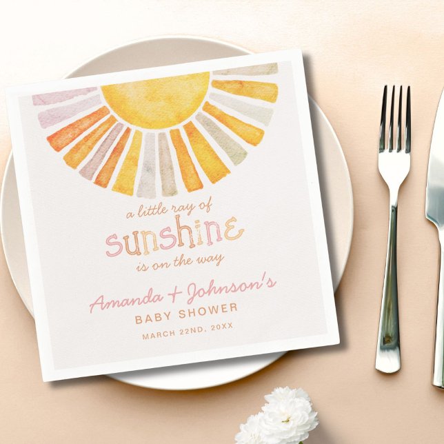 Boho Sunshine Barnrumsfirande Pappersservett (Skapare uppladdad)