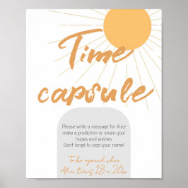 Boho sunshine Birthday Time Capsule Poster