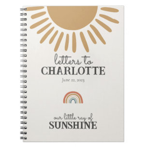boho sunshine brev till min dotter baby bok anteckningsbok