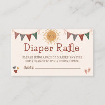 Boho Sunshine Diaper Raffle Baby Shower