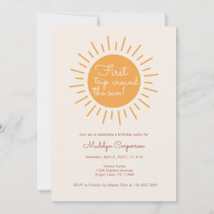 Boho Sunshine First Birthday Inbjudningar