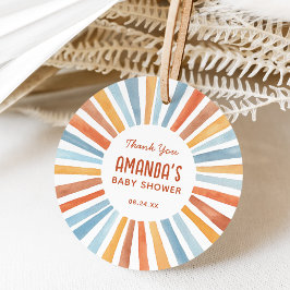 Boho Sunshine Gender Neutral Baby Shower Gåvor Etiketter