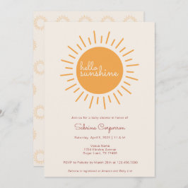 Boho Sunshine Gender Neutral Baby Shower Inbjudningar